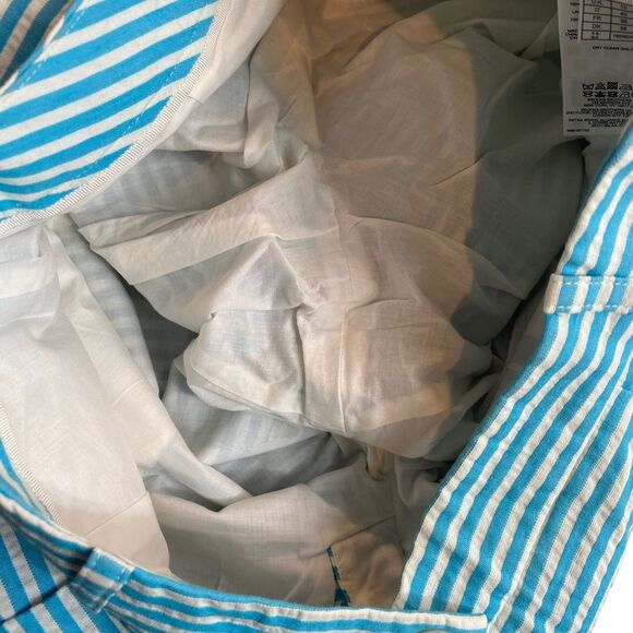 Brooks Brothers Seersucker Short Size‎ 4 Aqua Blue and White Stripe 100% Cotton - Picture 10 of 10